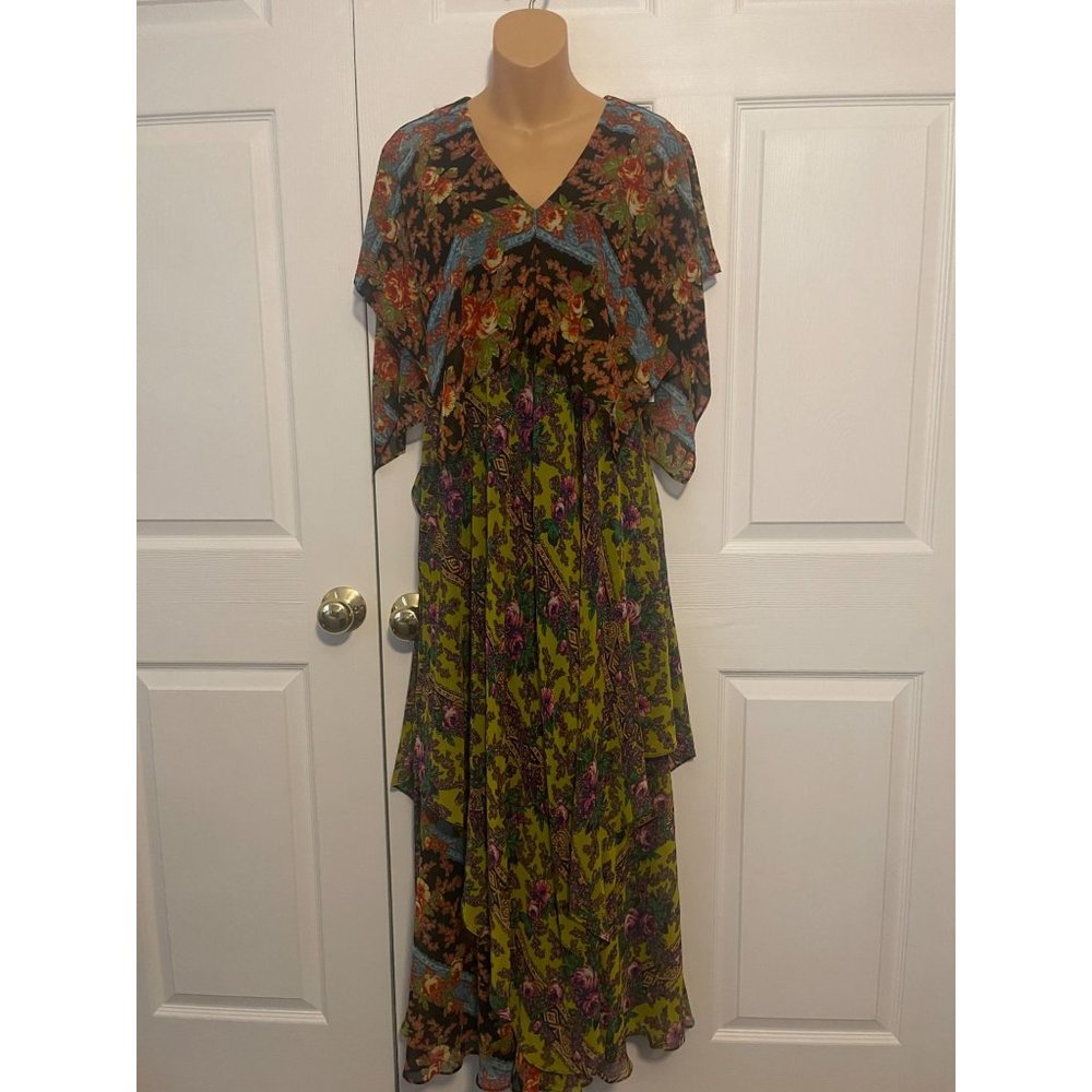 NWT Vicky Tiel Womens Size S Dress Boho Maxi